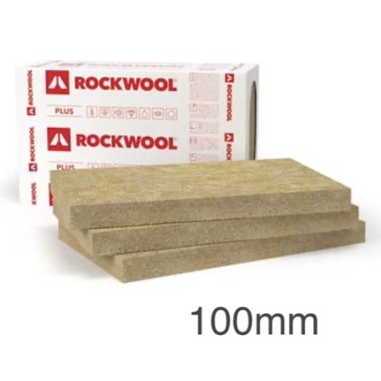 100mm Rockwool Frontrock Plus - Płyta Izolacyjna Ścian Zewnętrznych - 1000mm x 600mm (op. 3 sztuk)