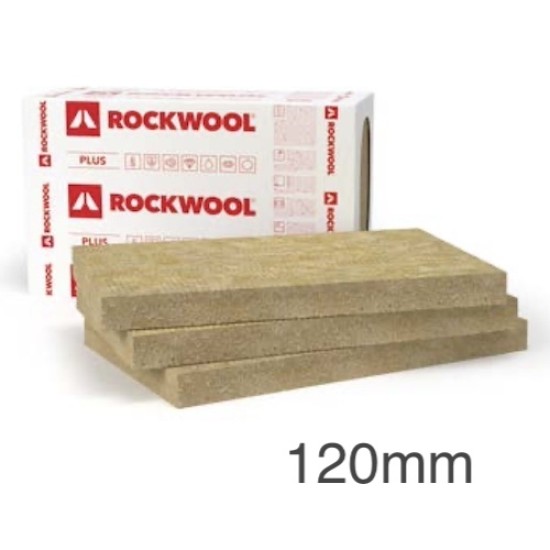 120mm Rockwool Frontrock Plus - Płyta Izolacyjna Ścian Zewnętrznych - 1000mm x 600mm (op. 2 sztuk)