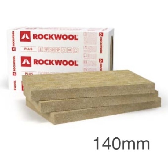 140mm Rockwool Frontrock Plus - Płyta Izolacyjna Ścian Zewnętrznych - 1000mm x 600mm (op. 2 sztuk)