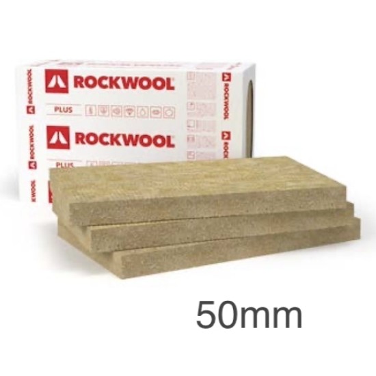 50mm Rockwool Frontrock Plus - Płyta Izolacyjna Ścian Zewnętrznych - 1000mm x 600mm (op. 6 sztuk)